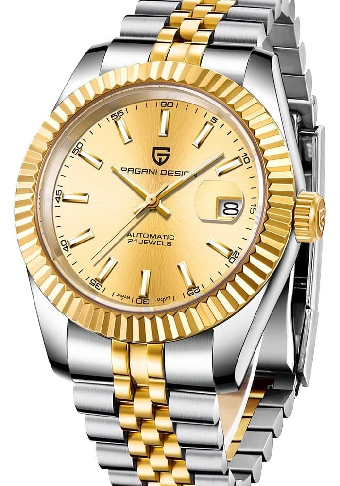 PAGANI DESIGN ساعة باجاني ديزاين للرجال الفاخرة الأوتوماتيكية الميكانيكية - ذهبية كاملة 1645 - Image 1